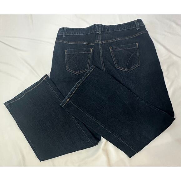 Layne Bryant Women's Dark Wash Jeans Bootcut Stretch Denim Size 16 Petite - Picture 2 of 6